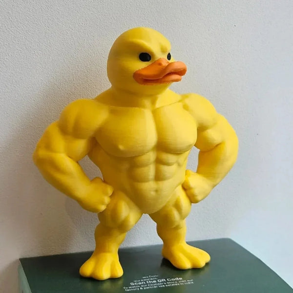 The Tiny Titan Duck – Funny Muscle Duck Desk Statue