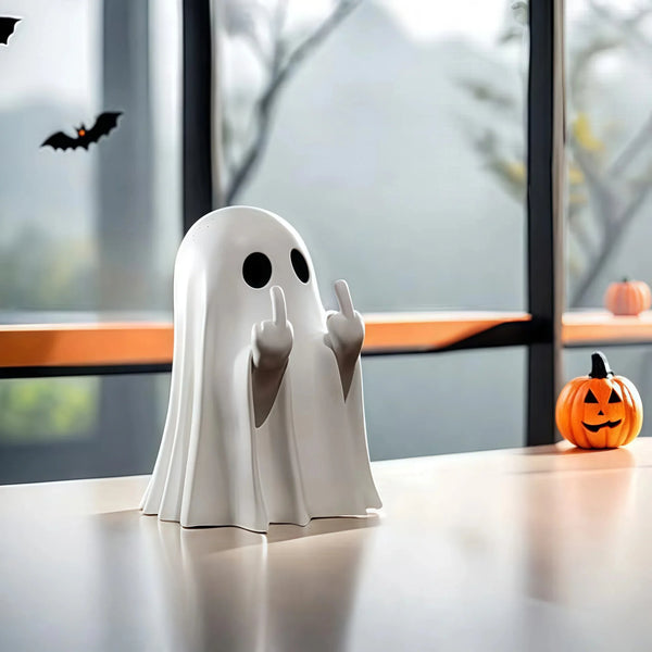 The Boo-Hoo Buddy – Middle Finger Ghost Statue